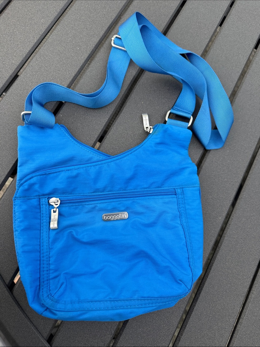 Baggallini Bright Blue Nylon Crossbody Bag